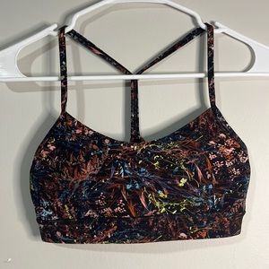 Lululemon Foliage Overlay Multi Flow Y Sports Bra